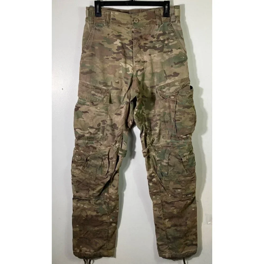 Mens Army Combat Camo FR Tactical Pants Cargo 30 x‎ 33 Flaw